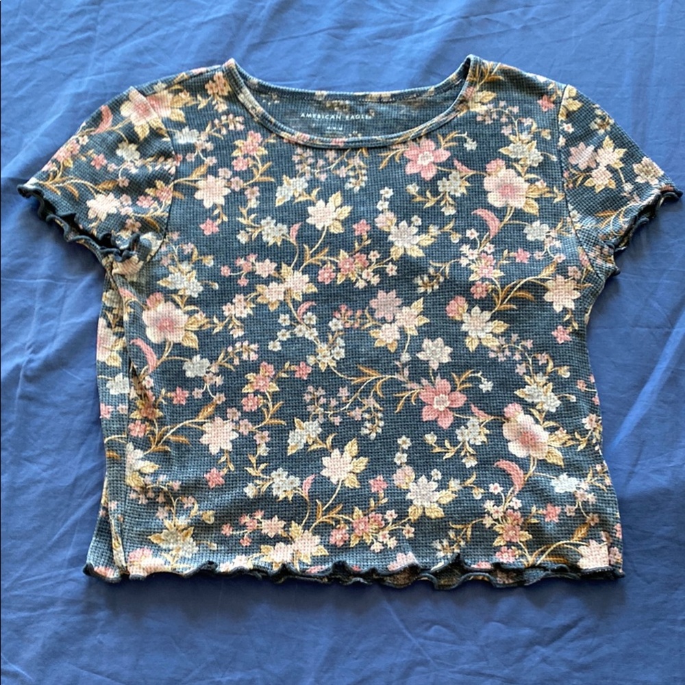 American Eagle Floral Crop Top